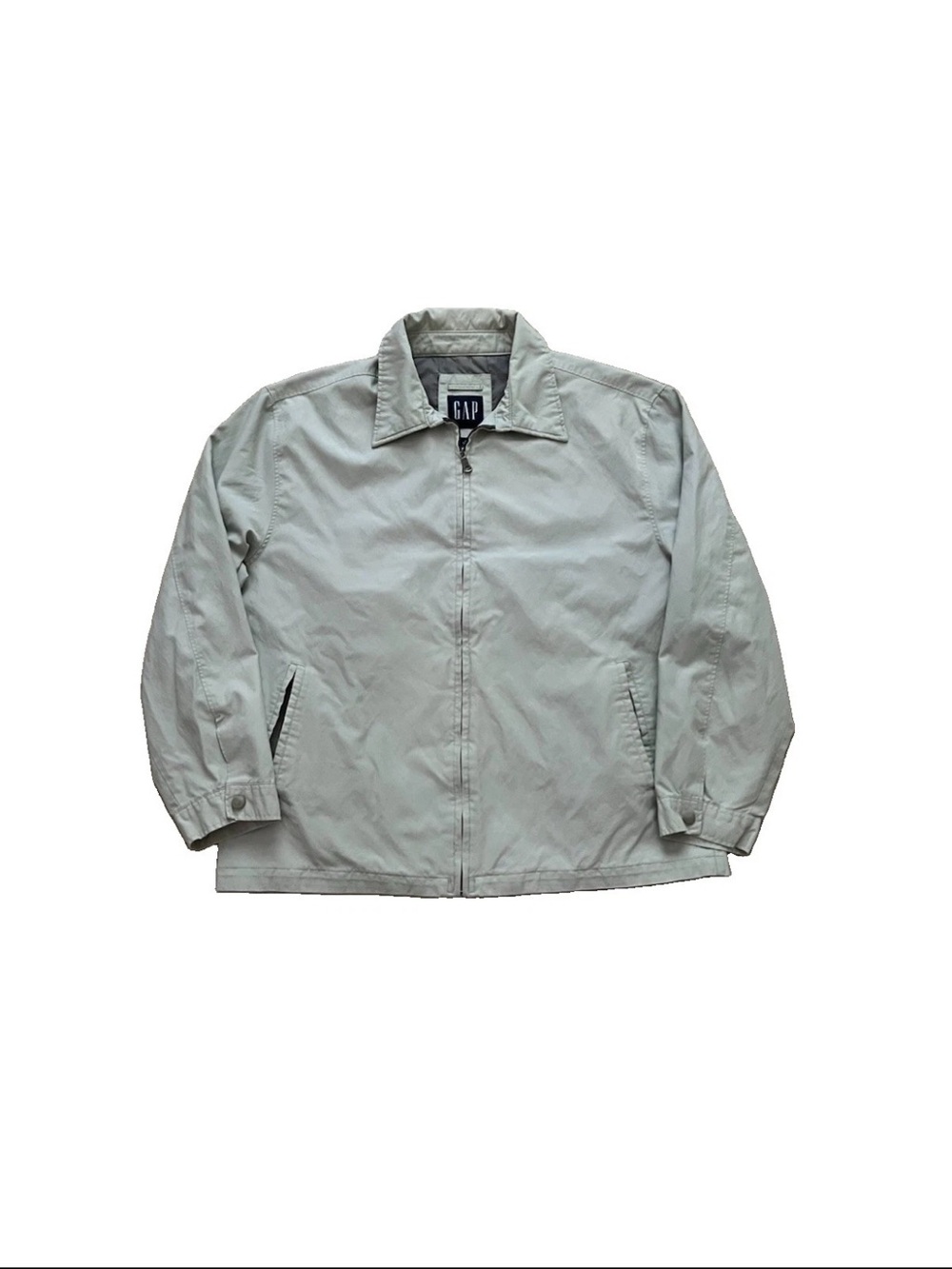 VTG GAP Beige Full Zip Harrington Jacket Size XL